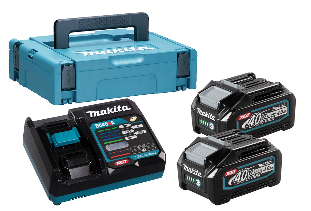 Kit 2 baterías 4.0Ah XGT y cargador ràpido en maletín Makita 191J97-1