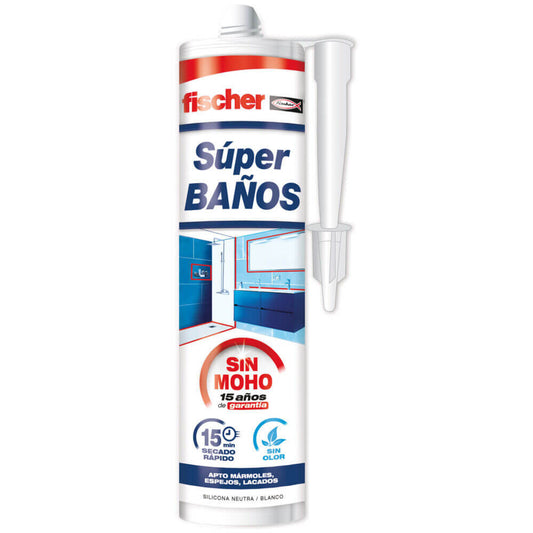 Cartucho Silicona Sanitaria 280ml Fischer SUPERBAÑOS FISCHER - 1