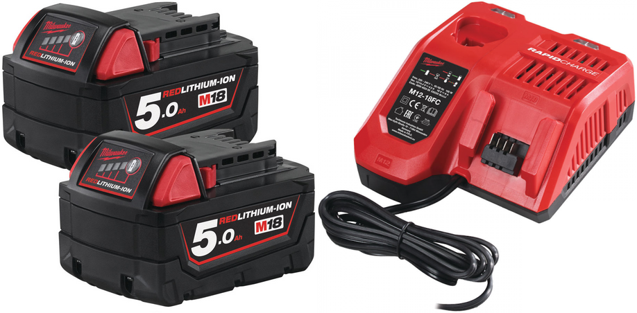 Powerpack 6 tools + 2bat + charger + Bag Milwaukee M18 FPP6K2-502B