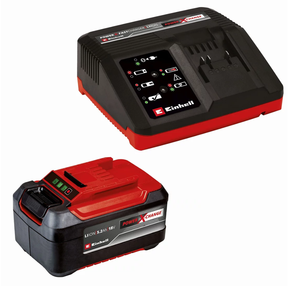 Fast Charger Pack + 5.2Ah 18V Einhell Battery