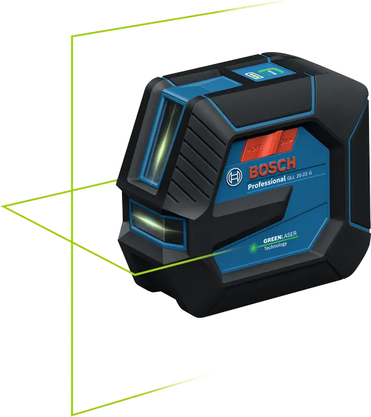 Nivel Láser de 2 Líneas Verde Bosch PRO GLL 20-22 G