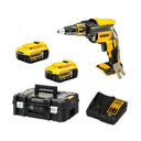 Plasterboard screwdriver 18V 2 5.0Ah batteries with Dewalt DCF620P2 case