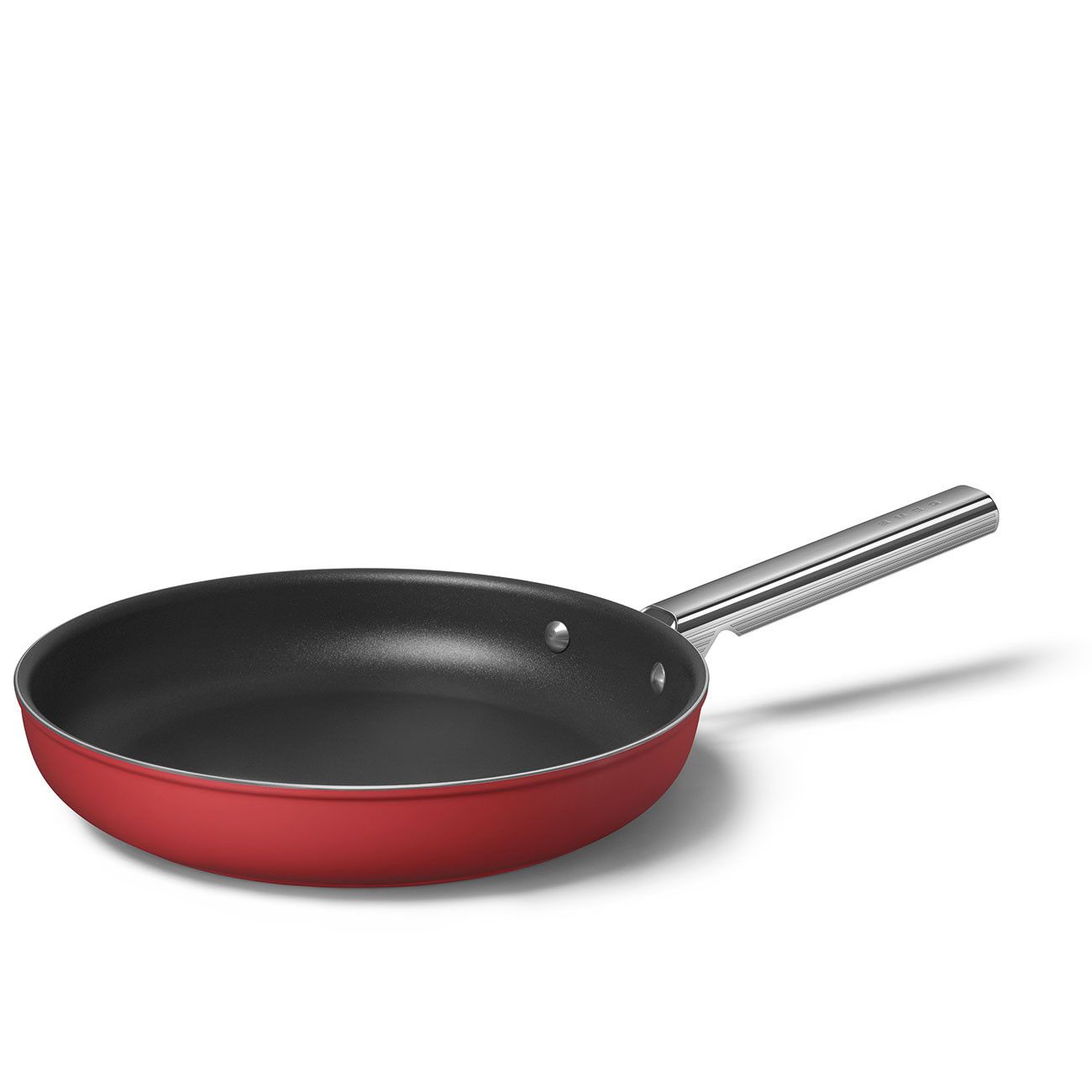 Set of 4 Smeg Matte Red Non-Stick Frying Pans