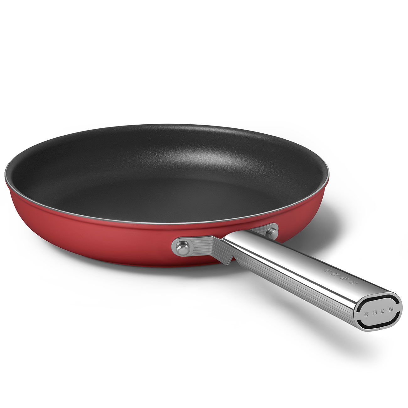 Set of 4 Smeg Matte Red Non-Stick Frying Pans