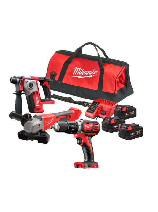 Kit Fontanería 3 herramientas + 2bat 4Ah + bat 5Ah + cargador + Bolsa Milwaukee M18 BPP3D-543B MILWAUKEE - 1