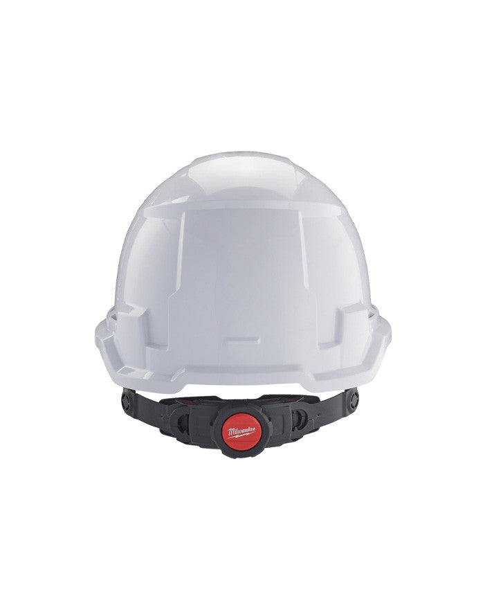 Casco sin ventilar Blanco BOLT100 con Barboquejo de 4 puntos EN397 Milwuakee