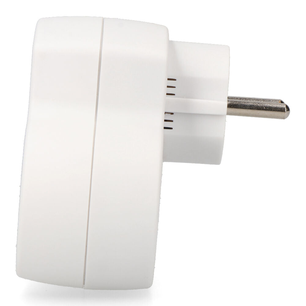 EDM 2-socket 2P+E SCHUKO adapter with 2 USB ports (A + C)