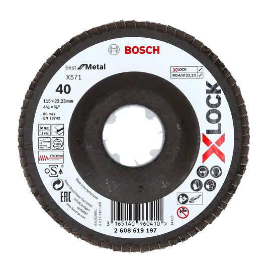 Bosch X571 Best for Metal X-LOCK 115mm Flap Disc