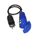 EDM Schuko plug to CEE 2P+E socket adapter, 16A 230V, 50cm
