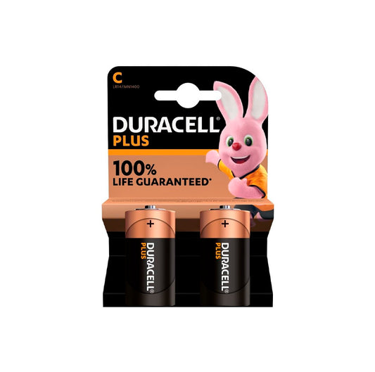 Duracell Plus Power C 2-Pack Alkaline Batteries