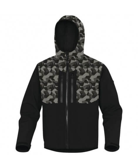 Chaqueta Softshell Horten2 Camuflaje Negra Delta Plus