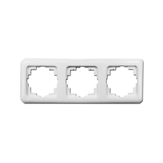 Flush-mount frame 3 elements Term Series White 220x80mm EDM 65322