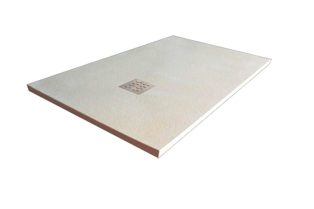 Premium shower tray with natural slate texture with drain 70x110cm