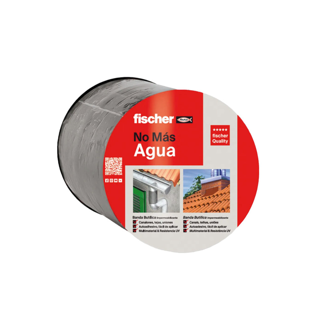Cinta de goma de butilo 10cmx10mx0,6mm Gris Fischer