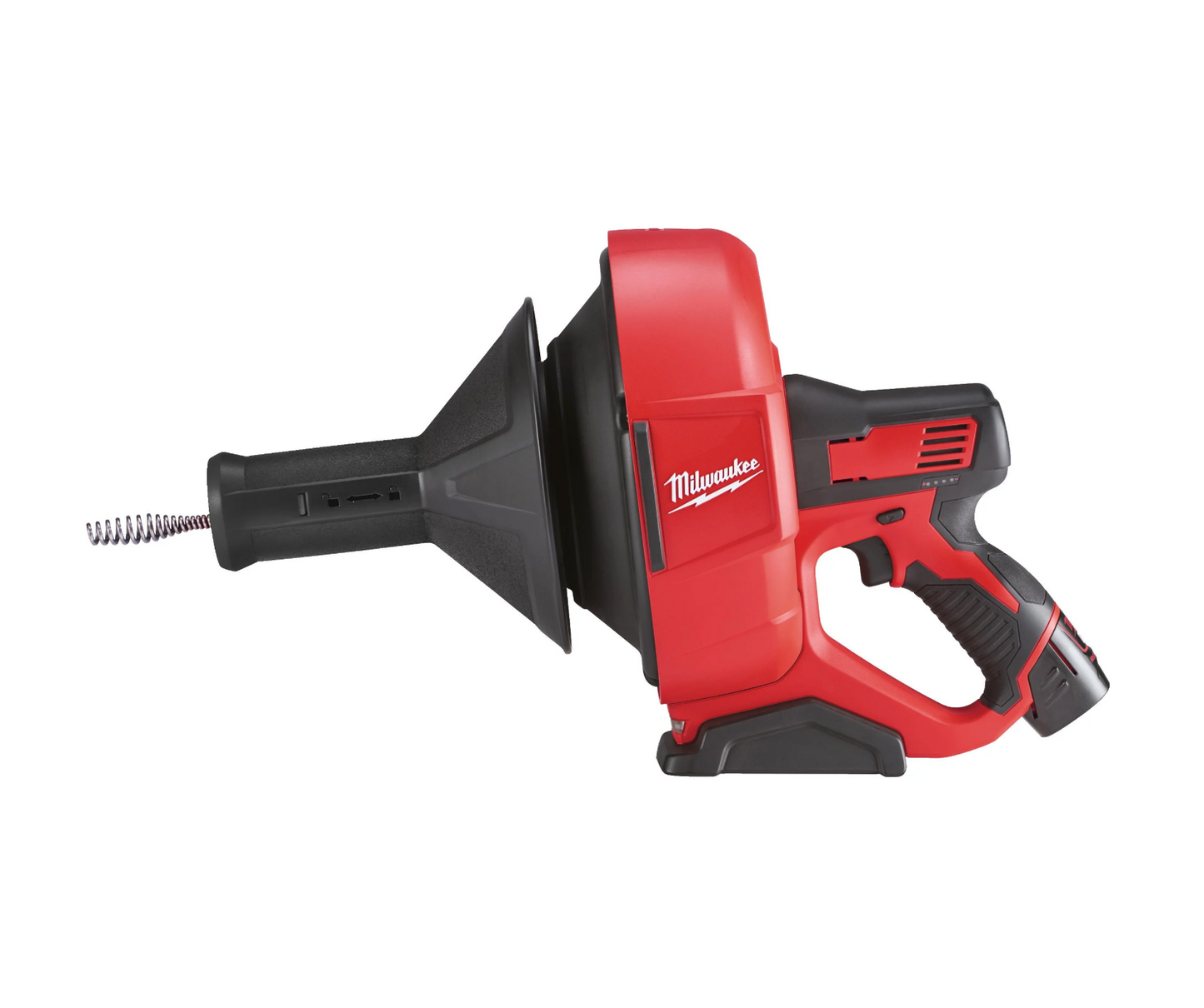 Milwaukee M12 BDC8-202C 8mm Spiral Drain Cleaner + 2 2Ah Bat + Charger + Transport Bucket