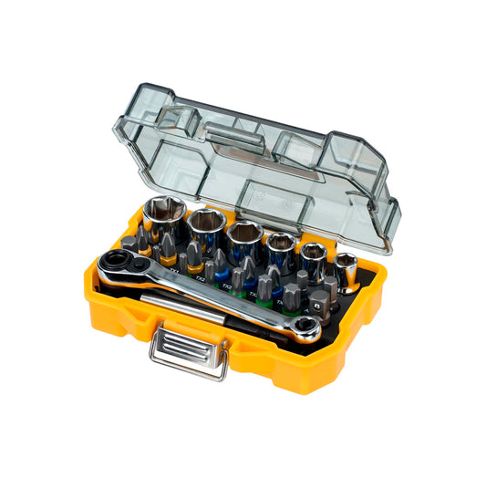 24-Piece Socket and Screwdriver Bit Set Dewalt DT71516