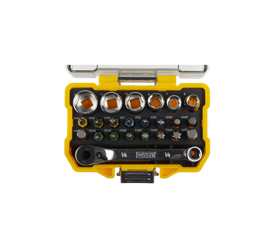 Estuche de vasos y puntas para atornillar 24pz Dewalt DT71516