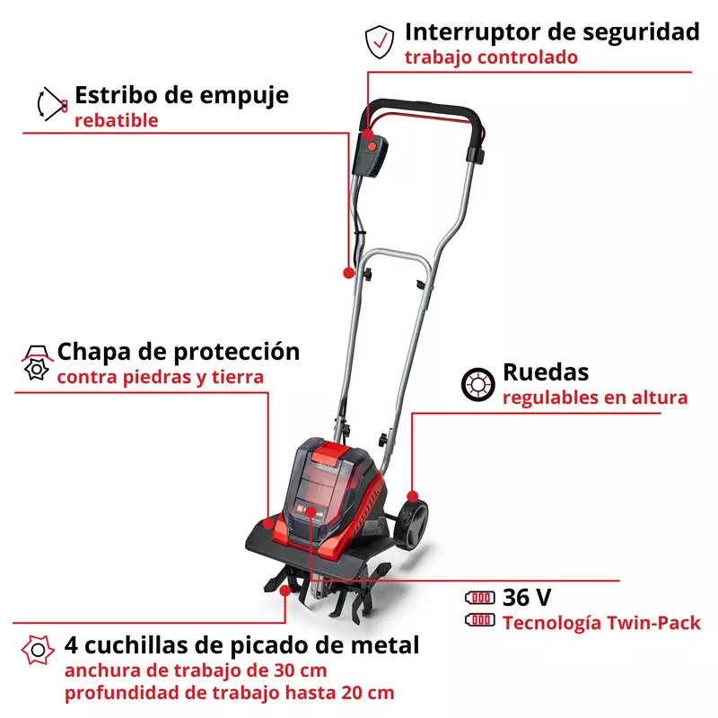 Arador de tierra a batería 18V Einhell GE-CR 30