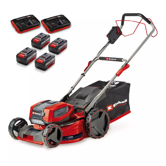 Cordless lawn mower with 4x 4.0Ah batteries + 2 dual chargers GP-CM 36/47 S Li BL Einhell