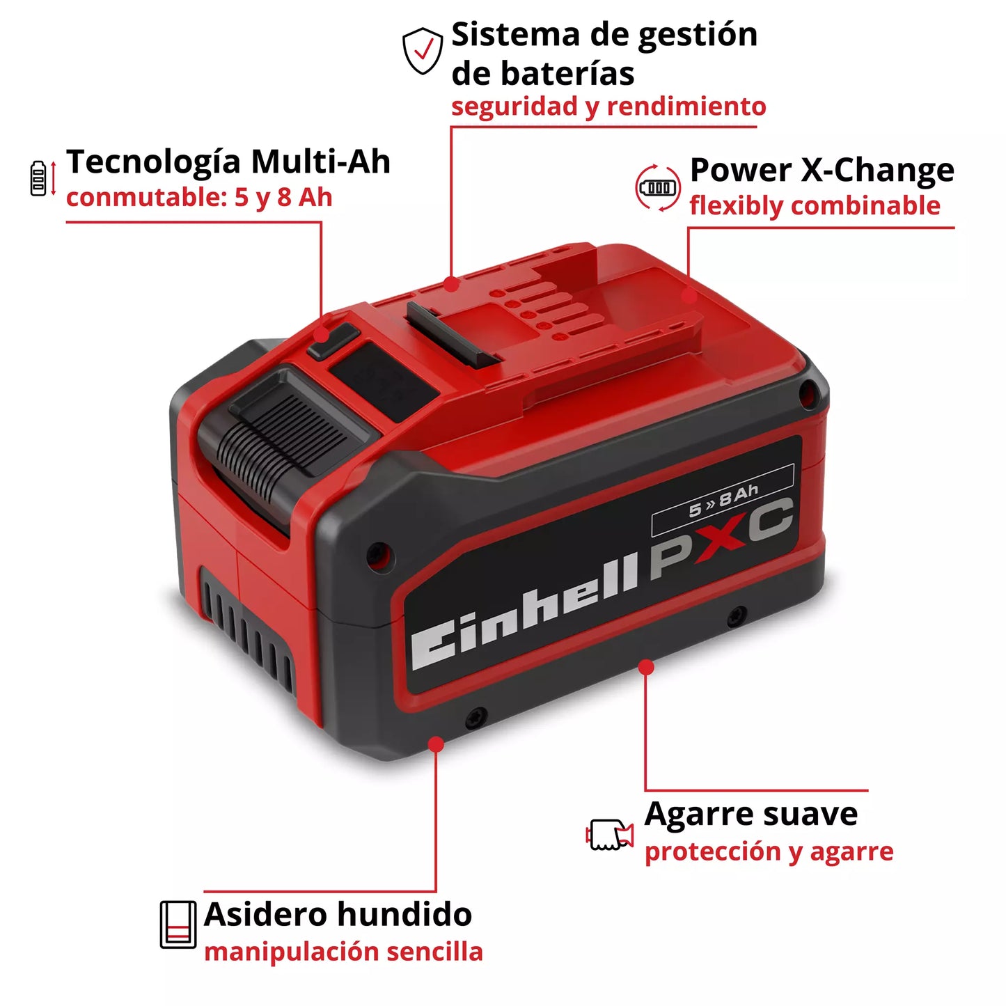 Einhell 5–8Ah Multi PXC+ Battery