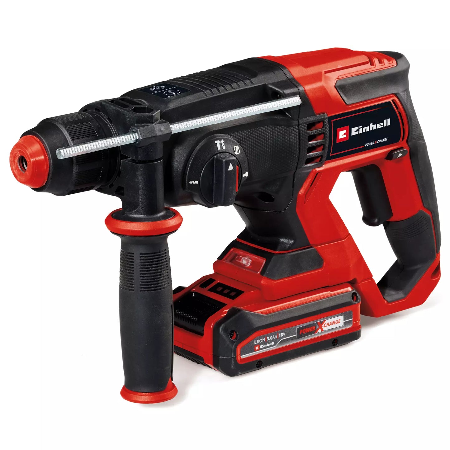 Set 18V Taladro + Martillo perforador + Amoladora + 2bat 3.0Ah + Cargador Einhell TE-TK 18/3 Li +2 (CD+AG+HD)