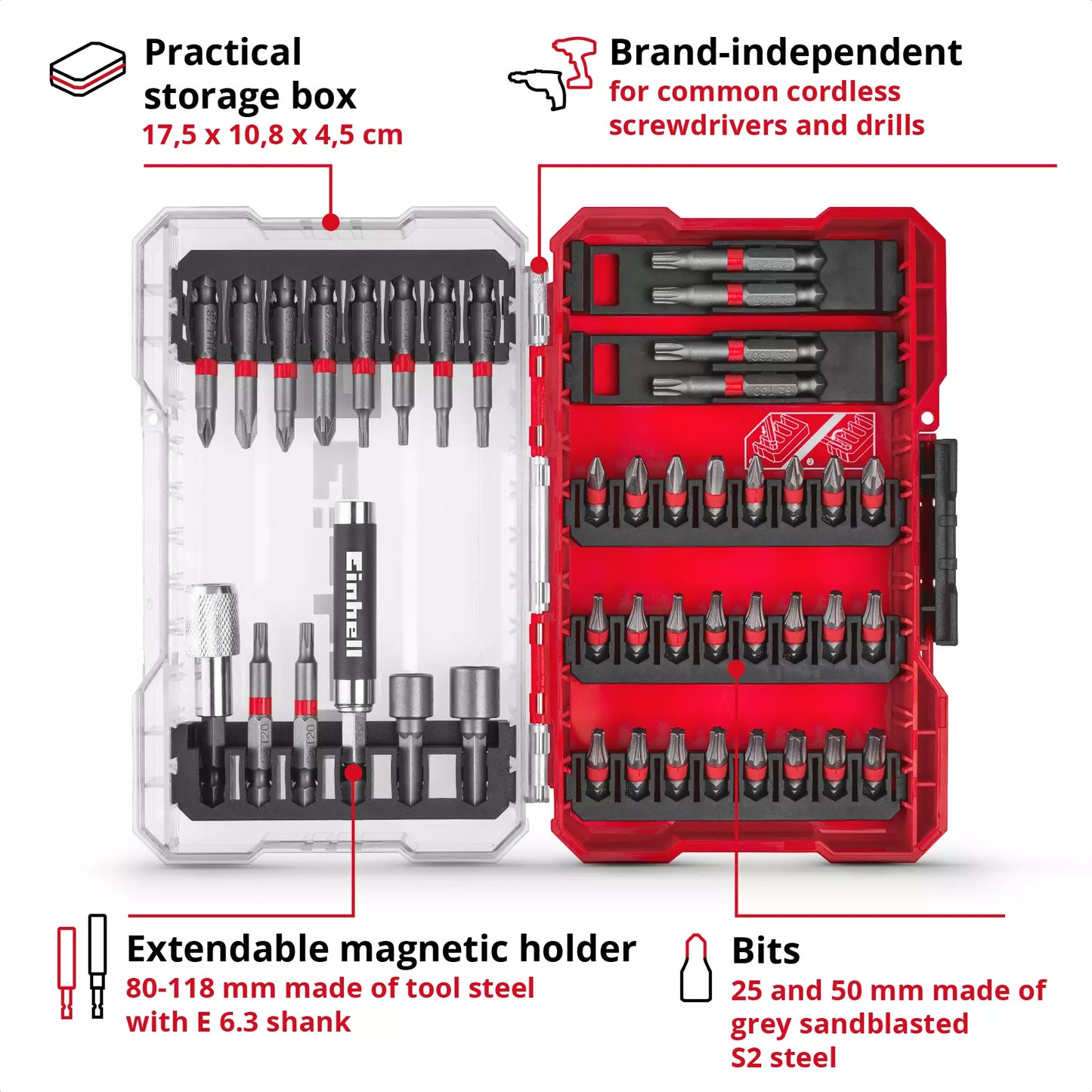 Juego de puntas M-CASE LS 42pcs Einhell 49118953