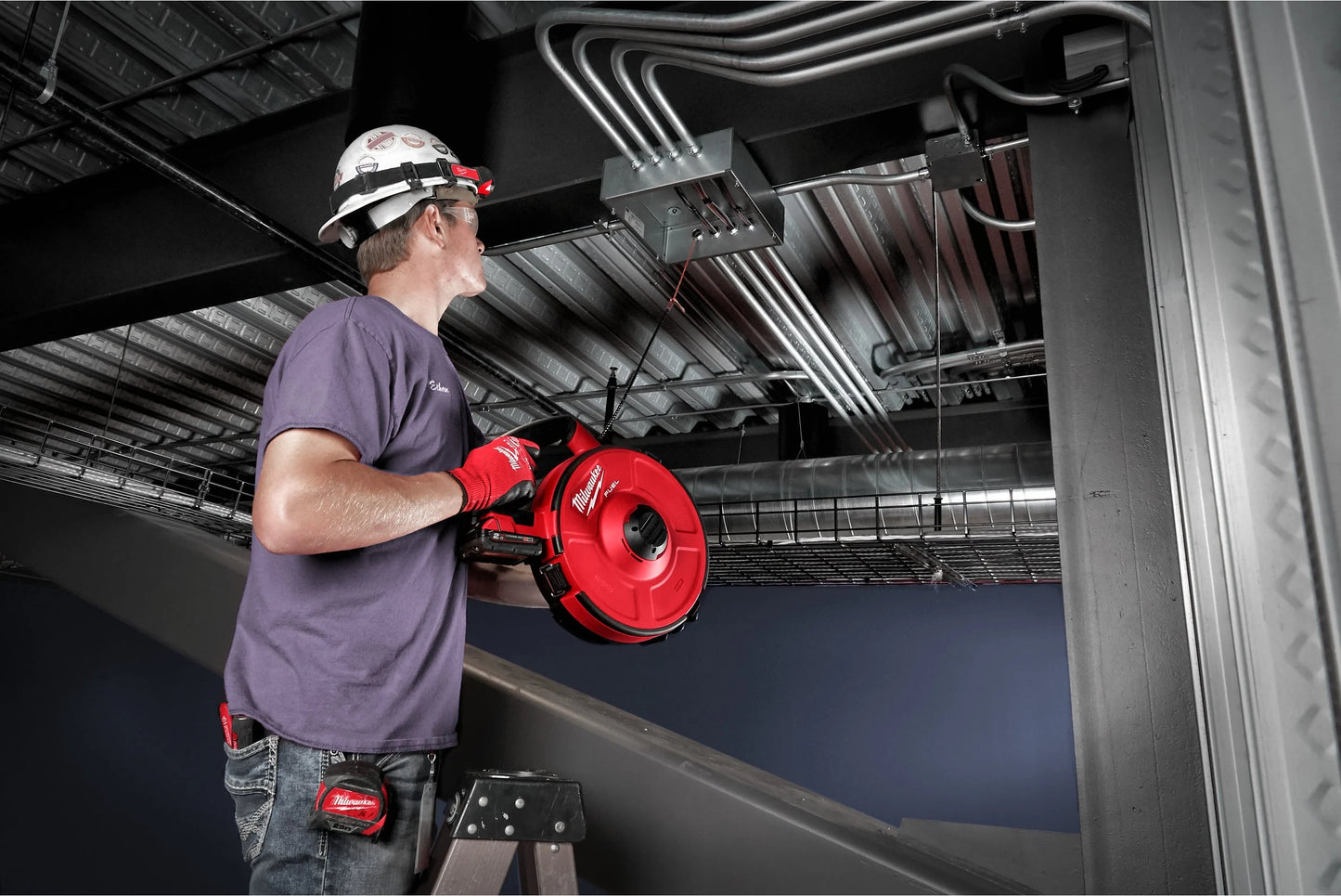Milwaukee M18 Fuel M18 Steel Cable Puller + 2 × 2Ah Batteries + Charger, M18 FPFT-202 36m ST Set