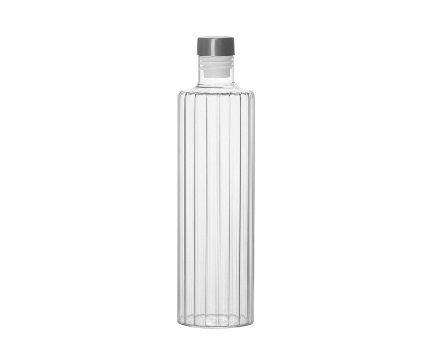 Botella de cristal con tapón de acero inoxidable 1L Andrea House