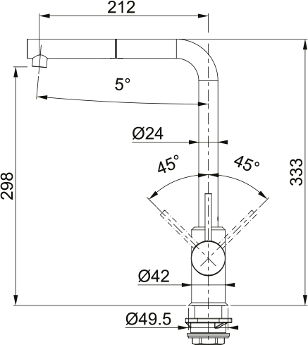 Sirius Pull Out Kitchen Faucet White Franke 115.0668.382