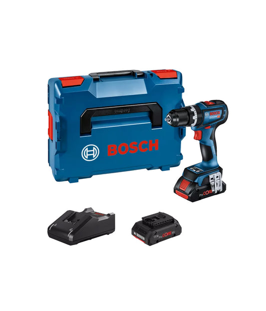 18V Hammer Drill with 2bat 4Ah + Charger + Case Bosch GSB 18V-90 C