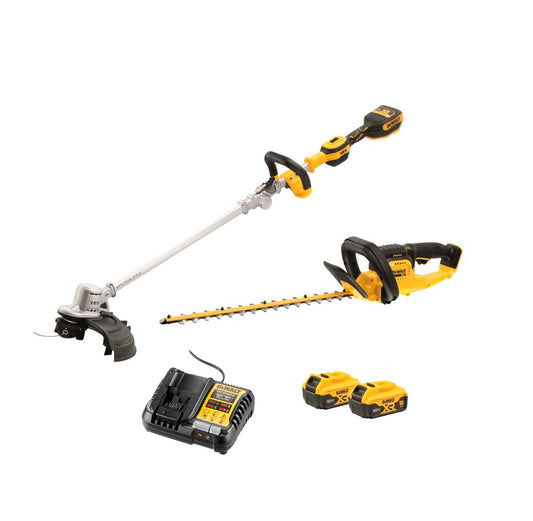 Combo set: DCMHT563 Hedge Trimmer + DCMST561 Edge Trimmer + 2 batteries 5ah 18V + Dewalt DCMST561HT Charger