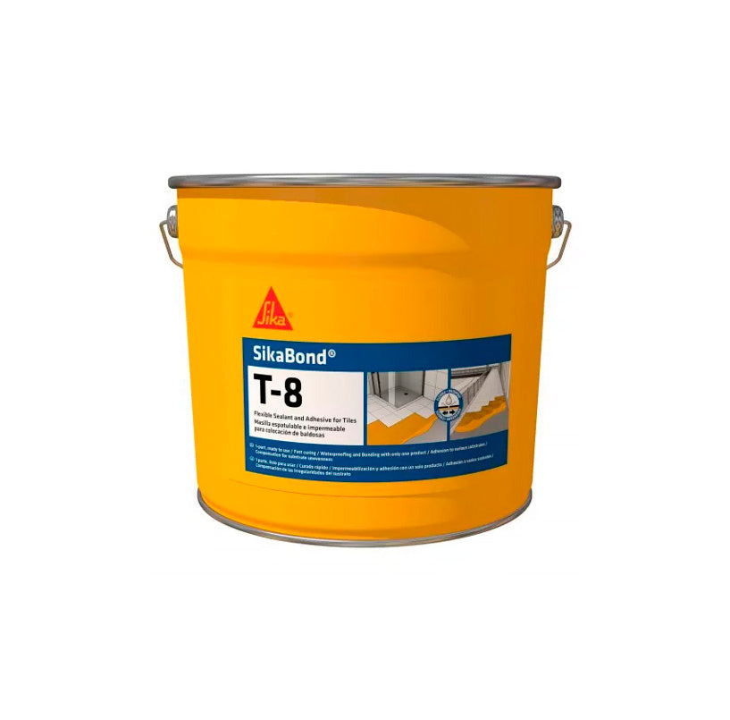 Elastic, waterproof adhesive for bonding tiles, 10L SikaBond T-8