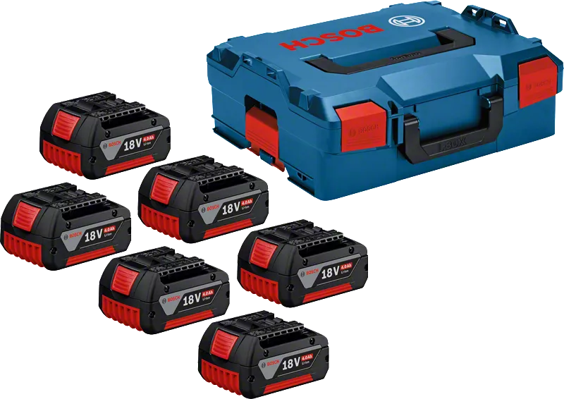 Pack 18V with 6 4Ah batteries with Bosch case