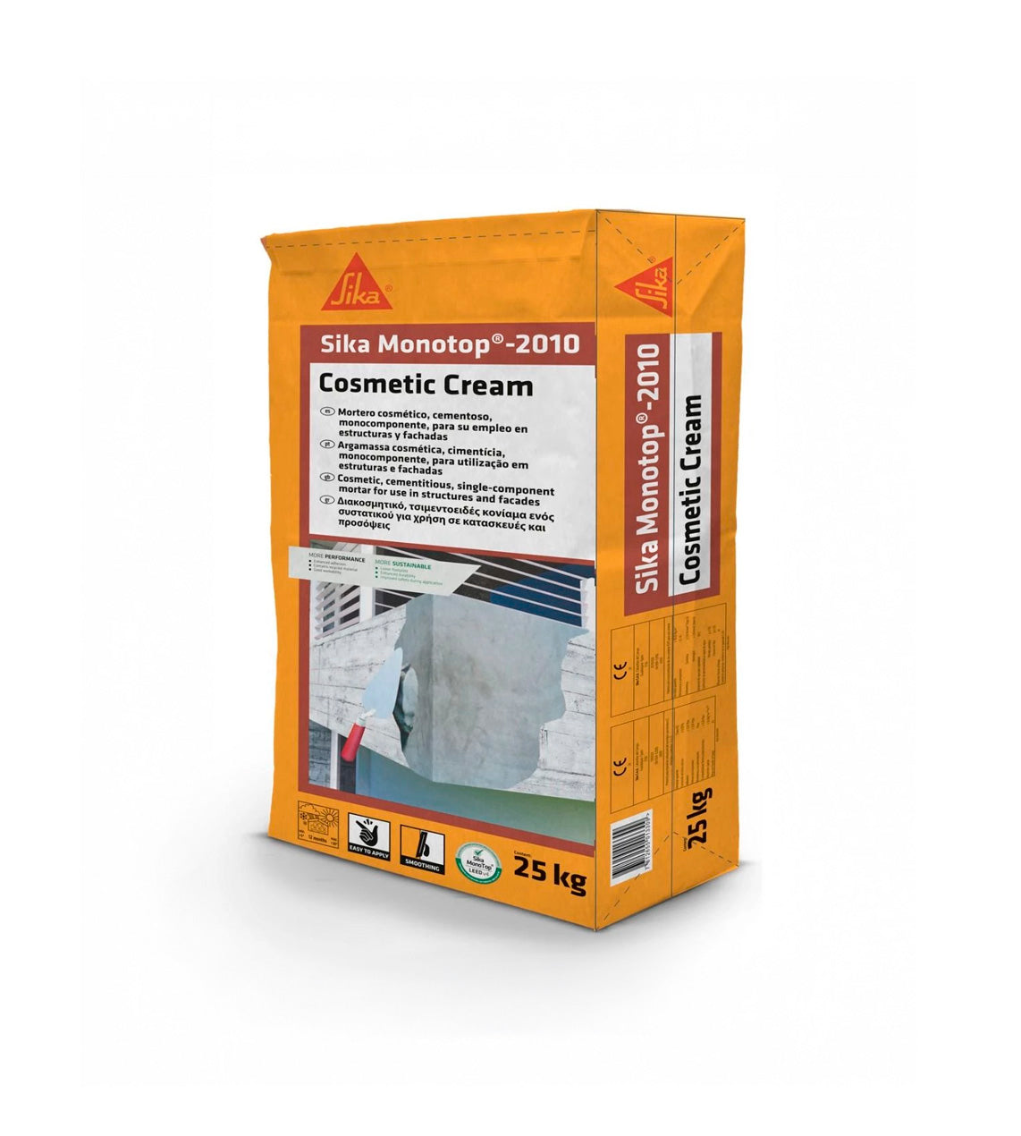 Mortero de reparación cosmético 25kg Sika MonoTop-2010 Cosmetic Cream